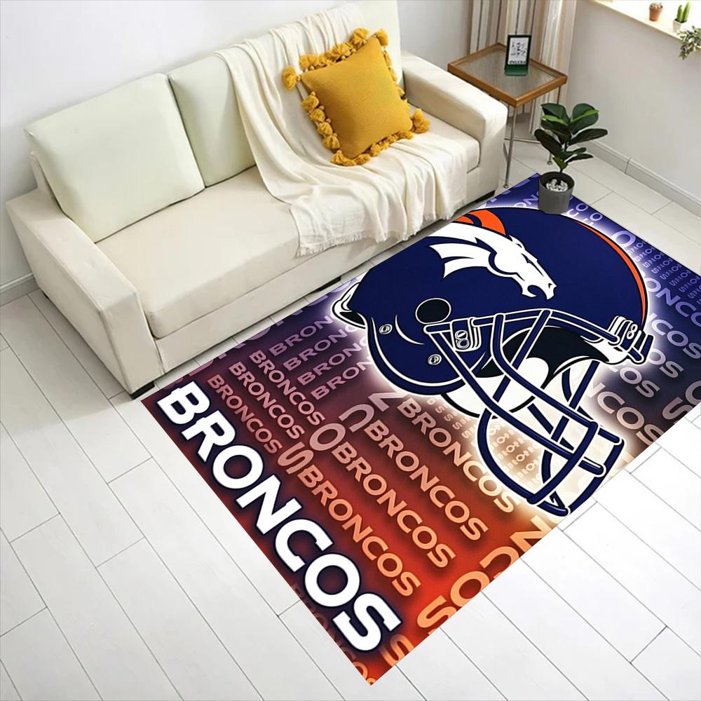 Denver Broncos Logo Floor Rug Office Rug Design For Decorate Room Hallway Outdoor Dining Room Antislip Carpet Decorate Offices Best For Christmas