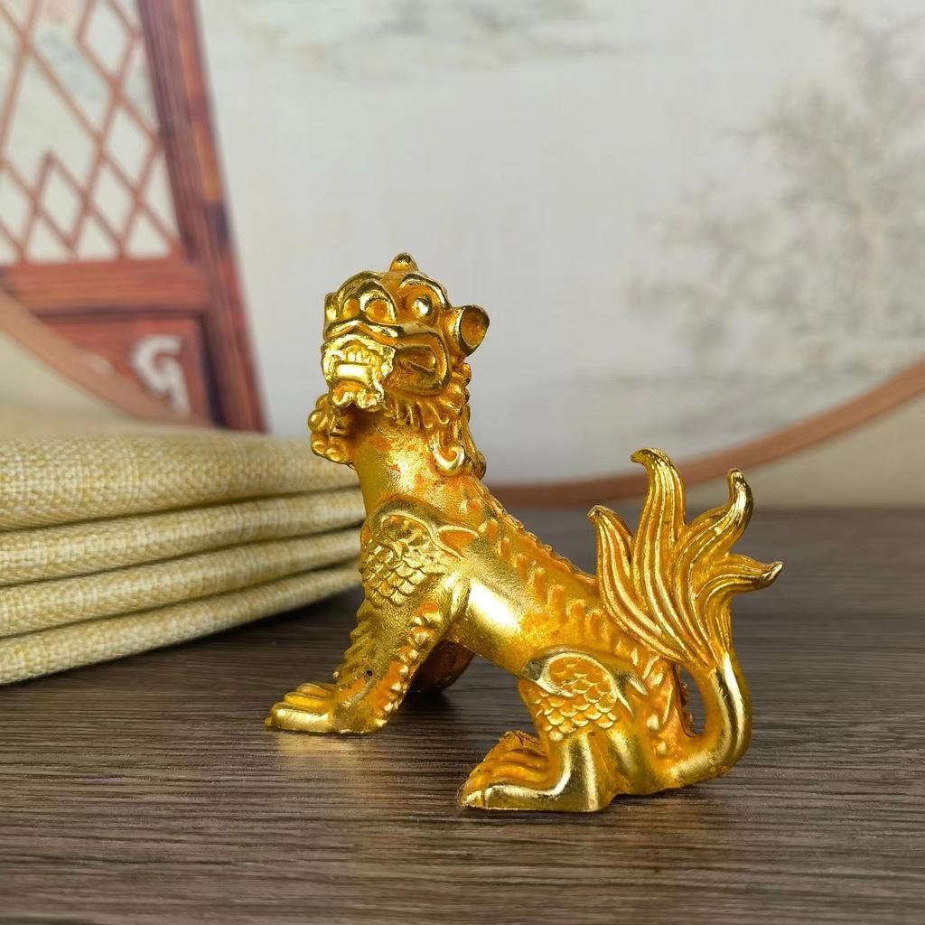Antique Collection Solid Alloy Gilt Bronze Auspicious Animal Figurines: Lion, Pixiu, Various Animal Designs Wholesale