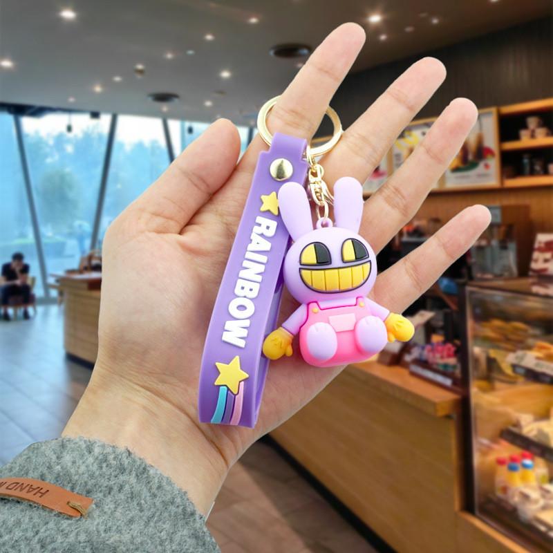 

Причудливый мультяшный брелок, красочный резиновый шарм для сумки, волшебный цифровой дизайн, цирк Jax