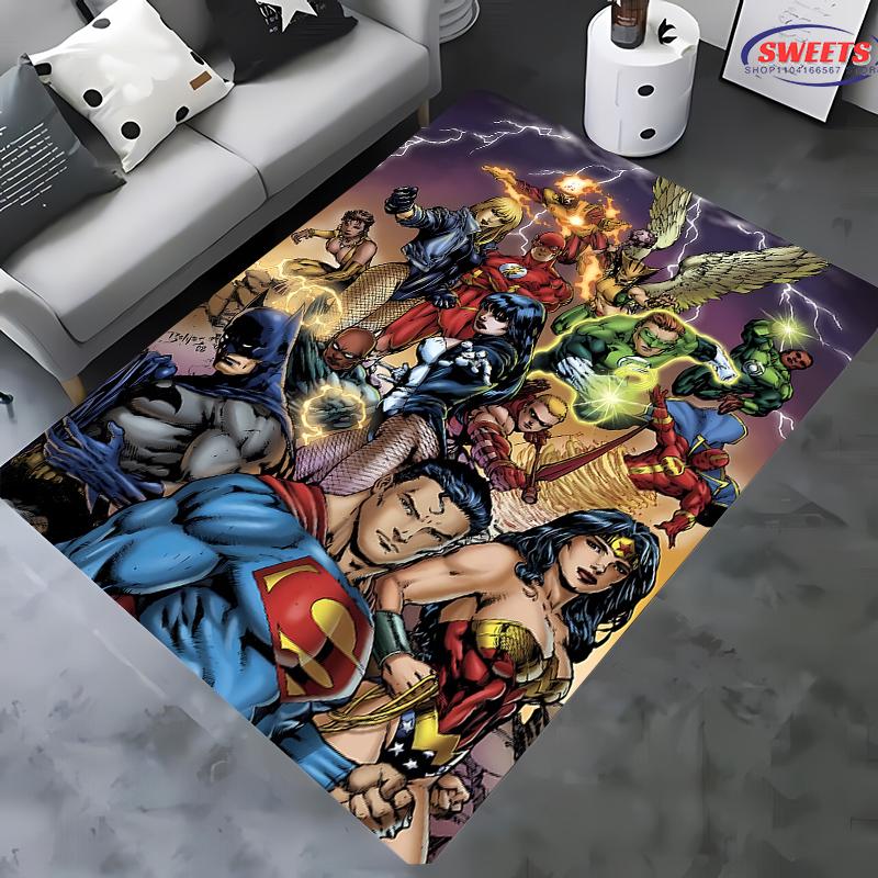 Justice League Carpet New Release! Anti-slip Sound Insulation, Rug for Living Room Bedroom Bedside and Office Areas, Durable Mat