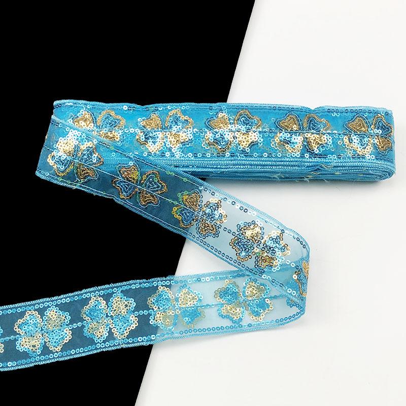 

Материалы ручной работы «сделай сам», 1 шт., 15 ярдов, вышивка, кружево с блестками, сделай сам, Ханфу, древний костюм, аксессуары для штор, аксессуары для одежды, кружево 4.5cm/15 yards