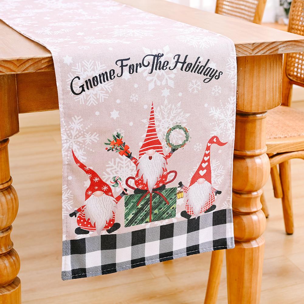 

Table Christmas Elegant Runner Showcasing Unique Forest Elderly Checkered Design Perfect For Decor Home Forest Plaid B