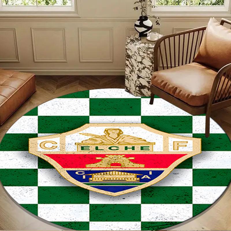 Football Elche Crest Design Round mat Home Decor, Chair rug For livingroom,Bedroom, doormat home decor Birthday Gift Christmas Gifts
