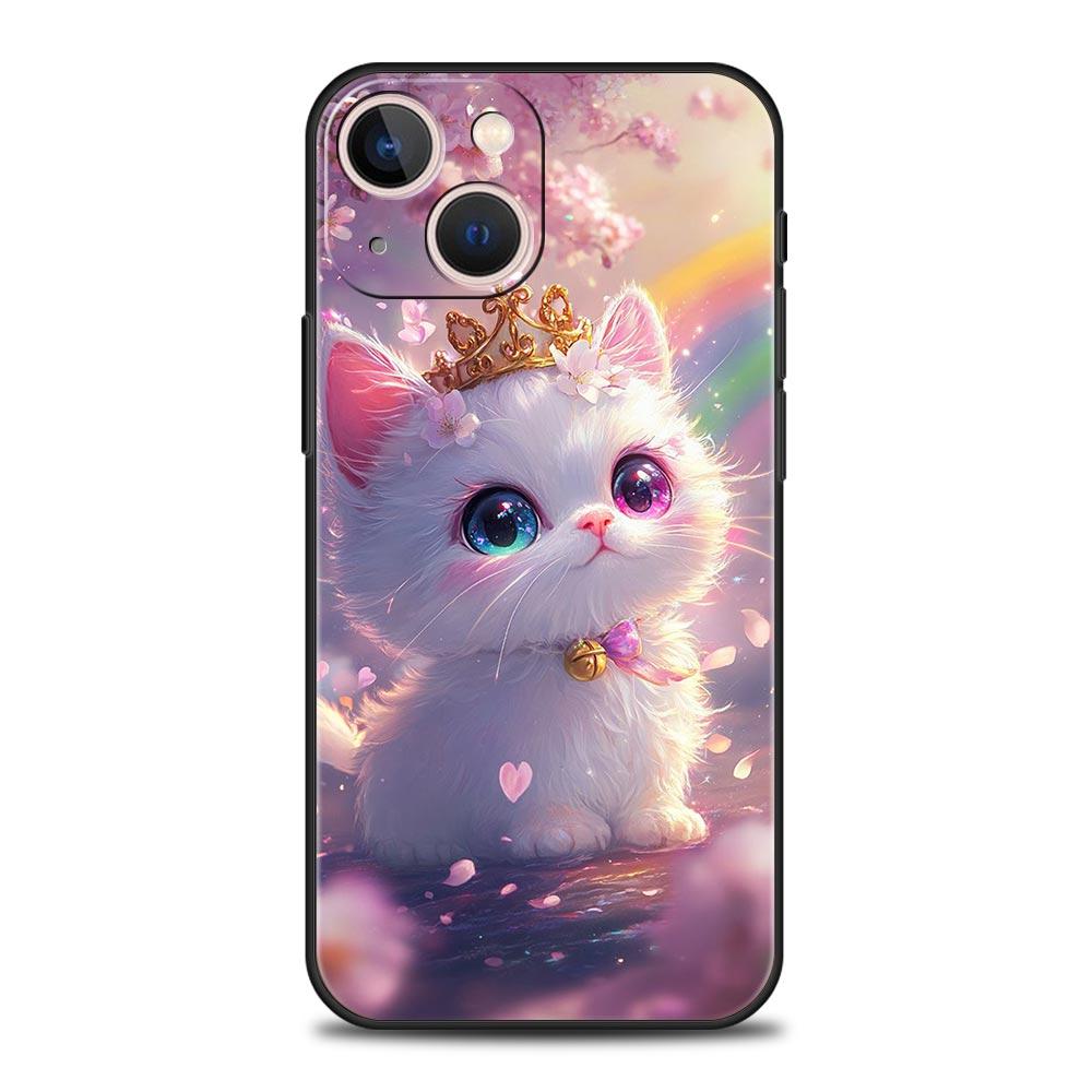 

Чехол-накладка с ярким дизайном кошки для iPhone 17 16 15 14 13 12 Pro Max 11 Pro Max 17 AIR Plus Ударопрочный Мягкий ТПУ Корпус Capas iPhone 13