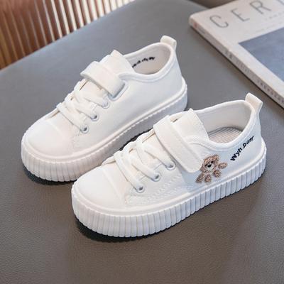 Mode Mignonnes Filles Toile Simple Étudiant Chaussures Blanches