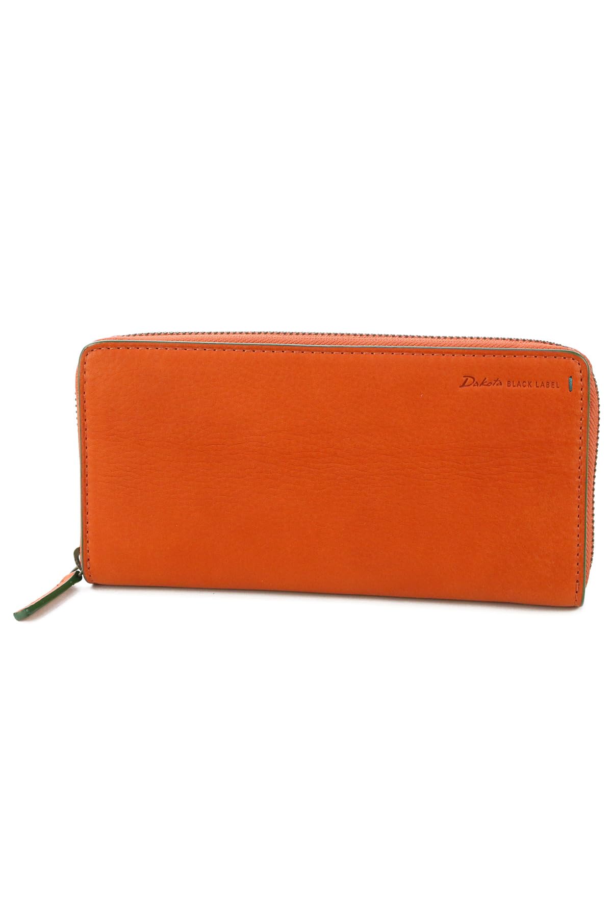 

Black Long Wallet with Coin Purse Round Zipper Type Genuine Leather Grip Orange [Dakota Label] Men s BL-620113-34 помаранчевий