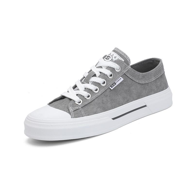 2026 Spring Men's Casual Fabric Shoes: Comfortable, Trendy, Breathable Lace-Up Low-Top Flats.