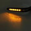 2pc 7/8'' Motorcycle Brush Hand Guards LED Turn Signal Light Handguard Protector