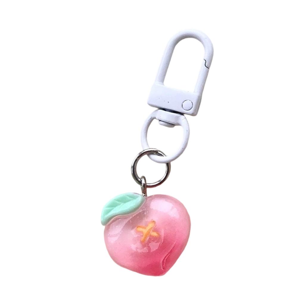 Vibrant Jelly Fruit Keychain Cute Resin Key Ring Bag Charm For Women Girls Spring Summer Accessories Gift