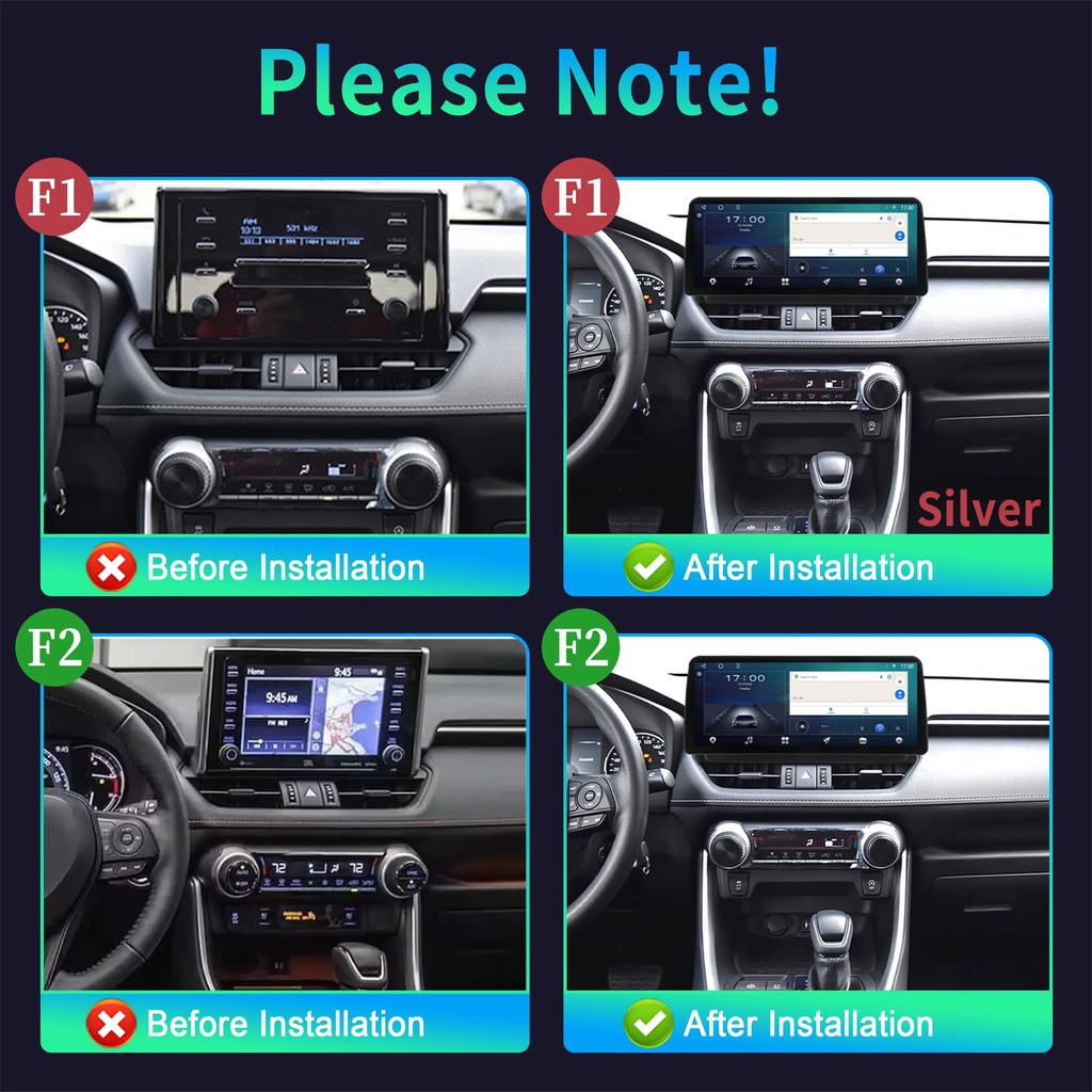 12.3inch Car Radio For Toyota RAV4 2020-2022 Multimedia Navigation Stereo 4G Wireless Bluetooth Carplay Touch Head Unit Screen