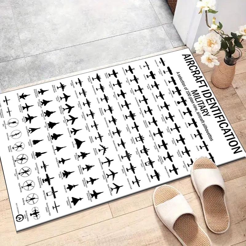 Aircraft Polyester Carpet, Soft Indoor Mat for Office Chair, Living Room, Computer Desk - Decorative Home Office Rug Design
