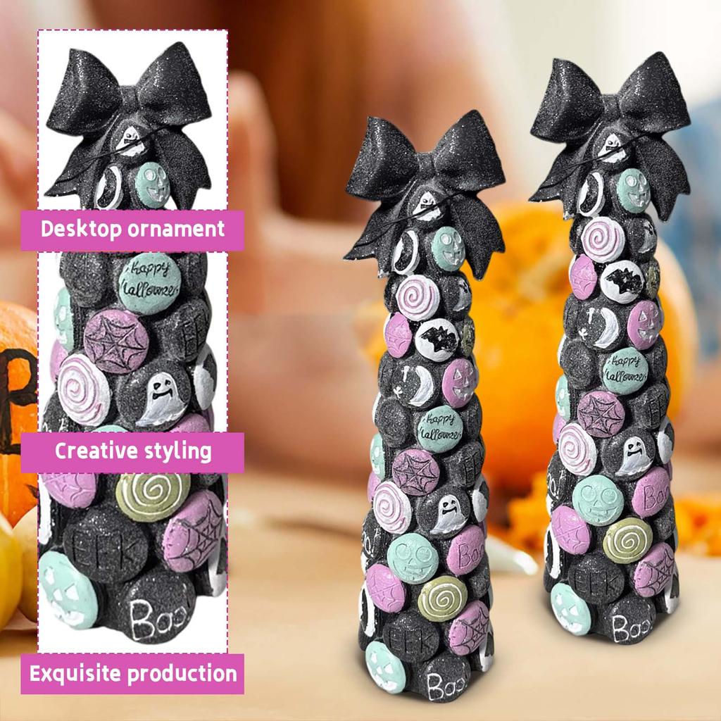 Halloween Black Bow Weird Tree Desktop Ornament,Holiday Decorations,Holiday Gifts For Friends