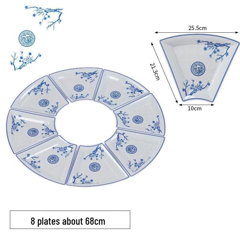 JINGRX Banquet Dinnerware Set with Rotating Platter