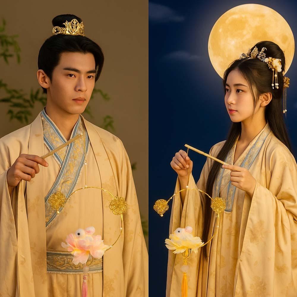 DIY Material Bag Children's Rabbit Lantern Moon Handmade Lotus Flower Lanterns Glowing Handheld Mid-Autumn Festival Lamp Toy