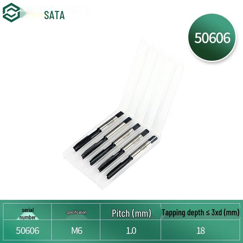SATA 50606 M6x1.0mm 5-Piece HSS Machine Tap Set