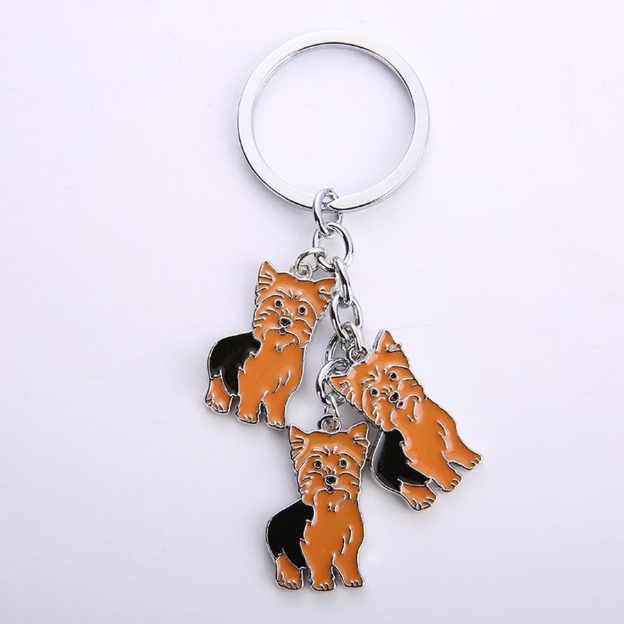Cute Dog Keyring Gifts Fashionable Animal Charms Small Accessories Car Keyrings and Bag Charms