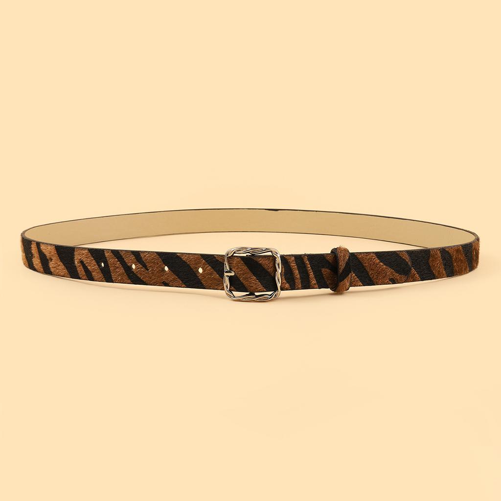 Twist Japanese Buckle Design Sense Alloy Belt Women'S Casual Decoration Square Buckle Belt