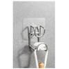 Adhesive Hooks Stainless Steel Punch Free Wall Mounted Sticky Wall Hangers for Kitchen Bathroom
