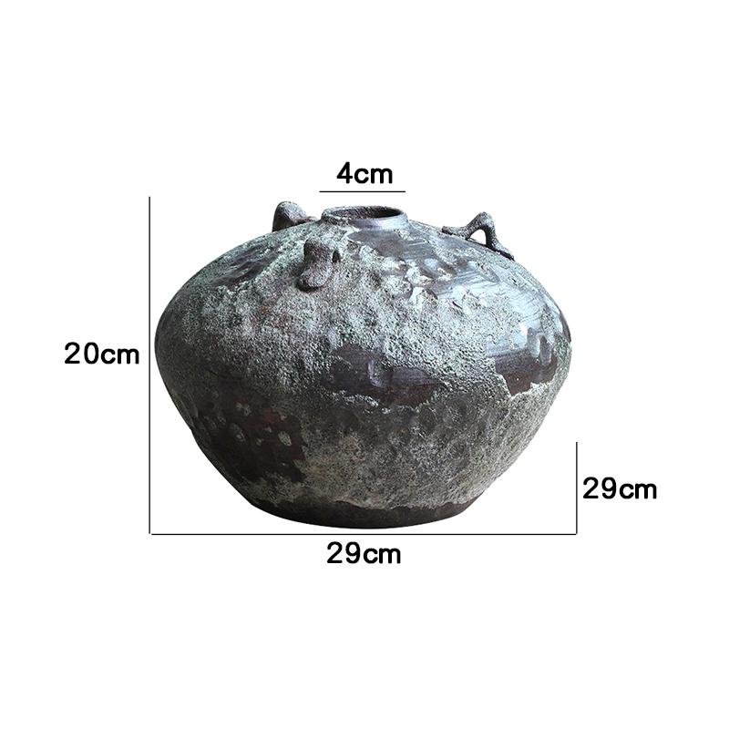 Retro Wabi-Sabi Zen Pottery Vase for Home and Hotel Decor