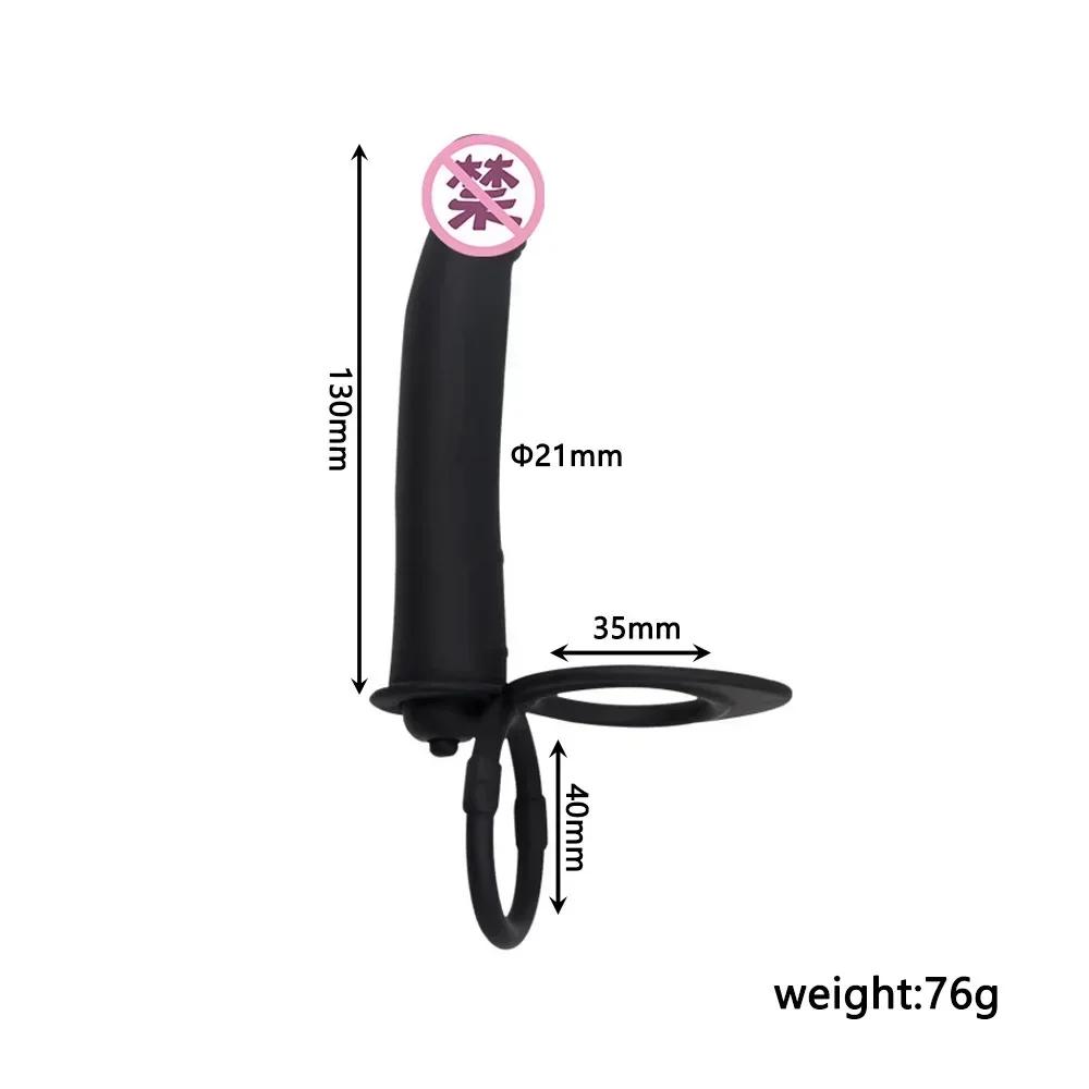 Doppelpenetration 10 Frequenzen Dildo Ring Analplug Po G-Punkt Vibrator Doppelring Lock Essence Analplug Sexspielzeug für Erwachsene