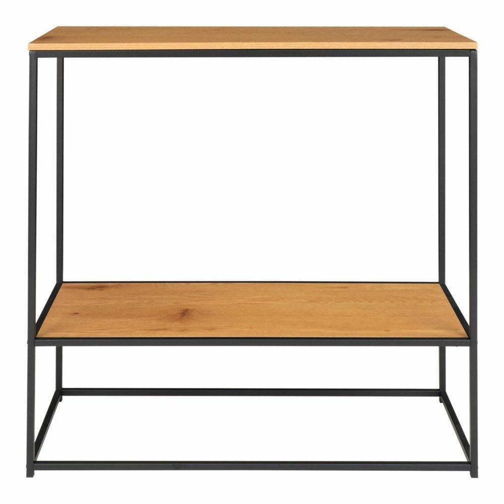 Vita CONSOLE OAK VENEER loft style ADDITIONAL SHELF metal