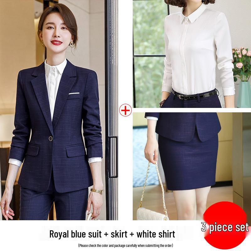 Women's Professional Autumn Suit Set: Office & Sales Formal Wear