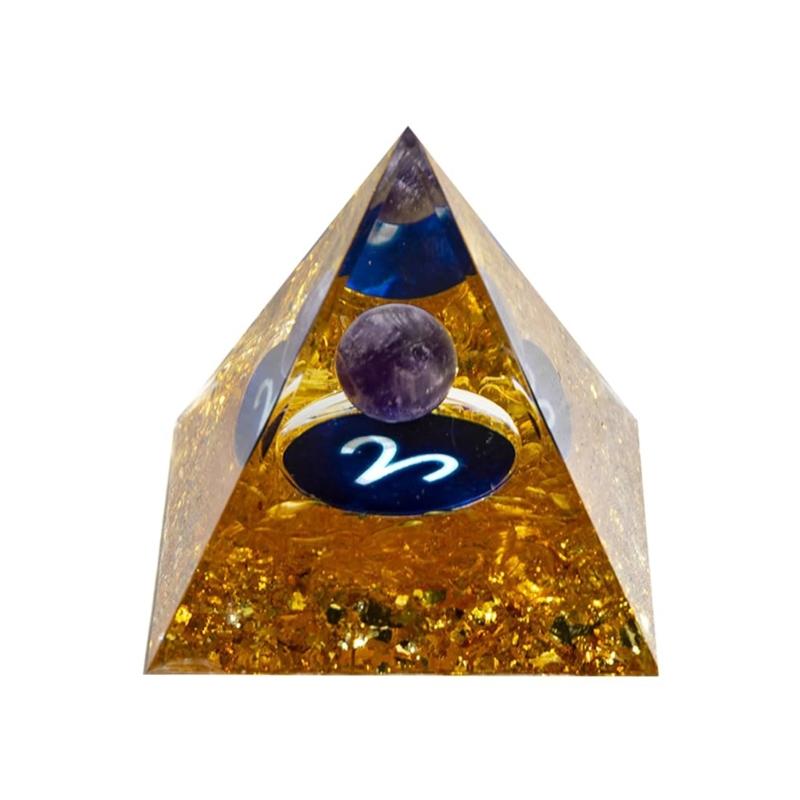 Zodiacs Orgone Pyramid Zodiacs Healings Crystals Stone Chakras Reiki Orgonite Crystals Pyramid Lucky Energys Home Decors