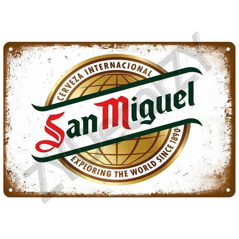 Beer Tin Retro Wall Plaque Art Club Pub Bar Poster Home Metal Sign Wall Decorations Vintage Cafe Mural Plate Brand Iron Painting