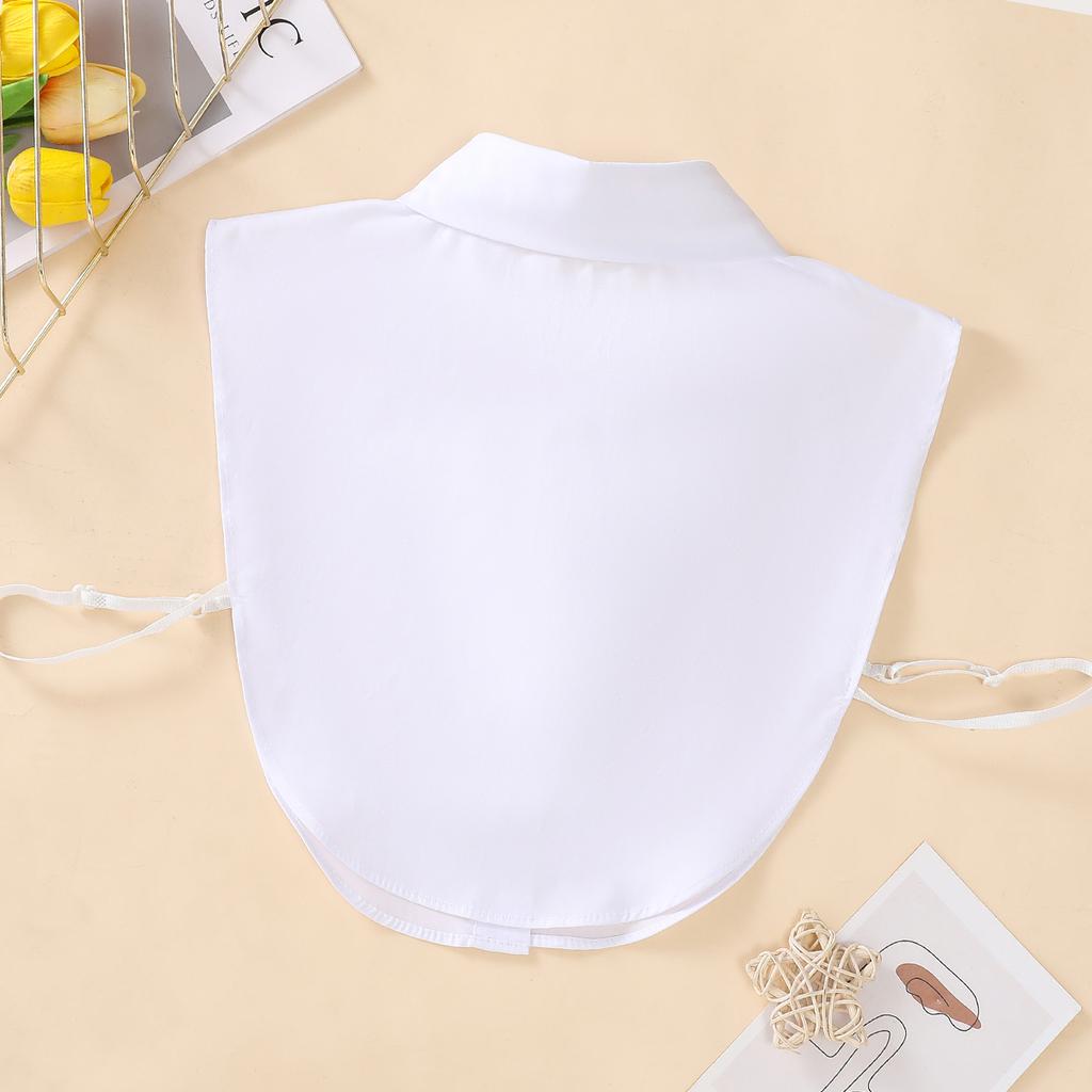 Women's Fashion Cotton Fake Collar, Simple Half Shirt Style Fake Collar, Versatile and Convenient Detachable Collar