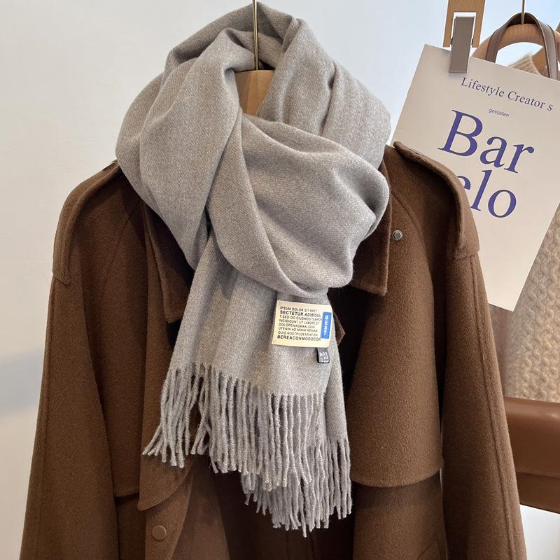 New scarf women's winter versatile shawl imitation cashmere warm high-end couple scarf