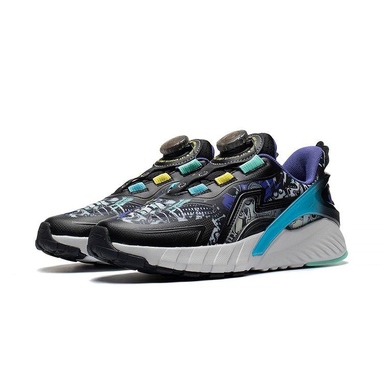 LiNing Youth Sports Lifestyle Series Non-Slip Shock Absorbing Wear-Resistant Casual Shoes Kids Sneakers Black YKCS140-3