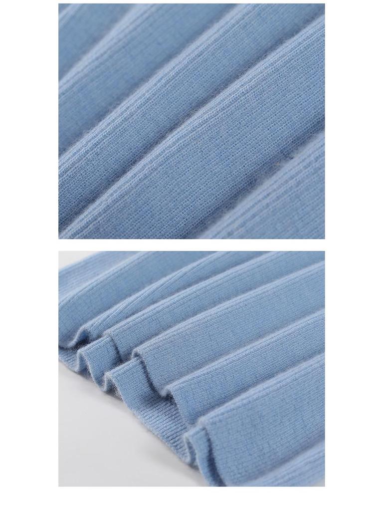 Women's Polo Collar Cashmere Sweater - Slim Fit, Short, Five-Sleeve, Gentle Style for Spring & Autumn.