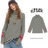 ELF SACK Striped High-Neck Long-Sleeve T-Shirt