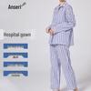 Set halat de spital cu dungi unisex pentru pacienți