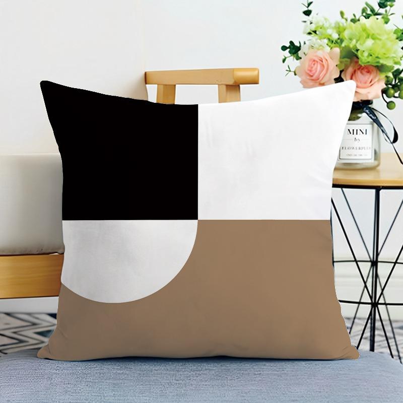 Simple Print Decorative Pillowcase Bedroom Living Room Square Cushion Pillowcase
