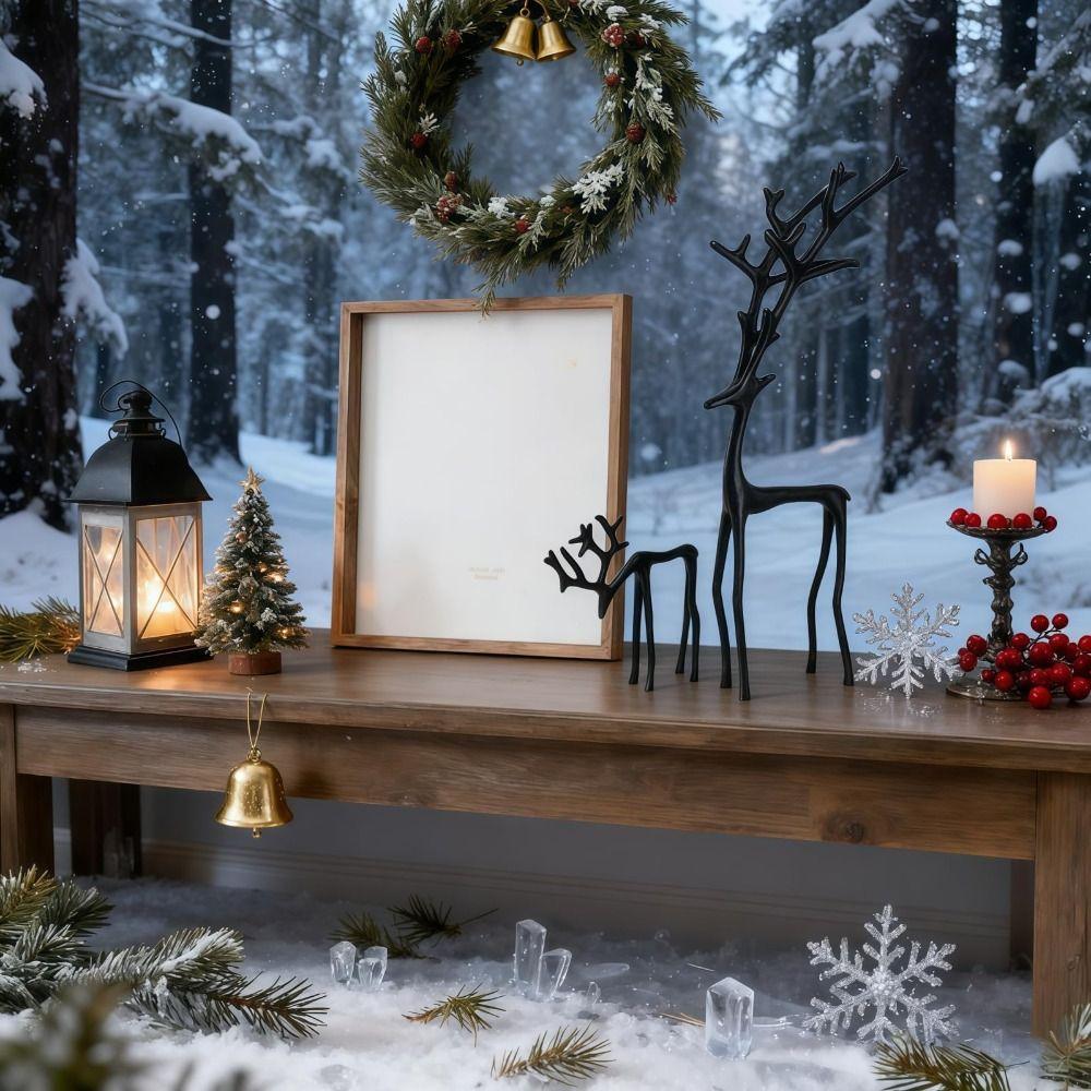 Modern Decorative Black Reindeer Christmas Decoration Christmas Tabletop Ornaments  Table Ornament