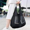 Spring new trend fashion simple large capacity portable shoulder tote bag niche design casual