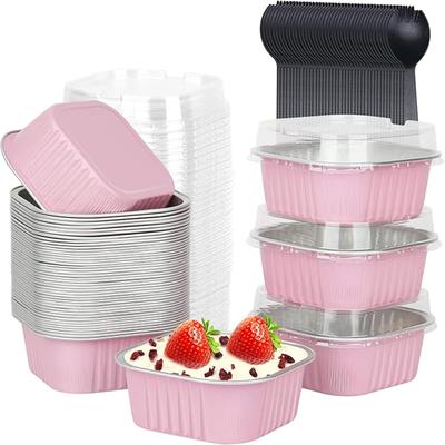 Mini Cake Pans Aluminum Foil Baking Cups Baking Cake Cup Containers Brownie Baking Pan for Party,Wedding, Birthdays,Christmas