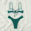 Women's Split Bandeau Bikini Fashion Sexy Swimsuit
