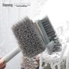 Rotating Bathroom Cleaning Brush with Stiff Bristles for Sink, Floor, and Bathtub