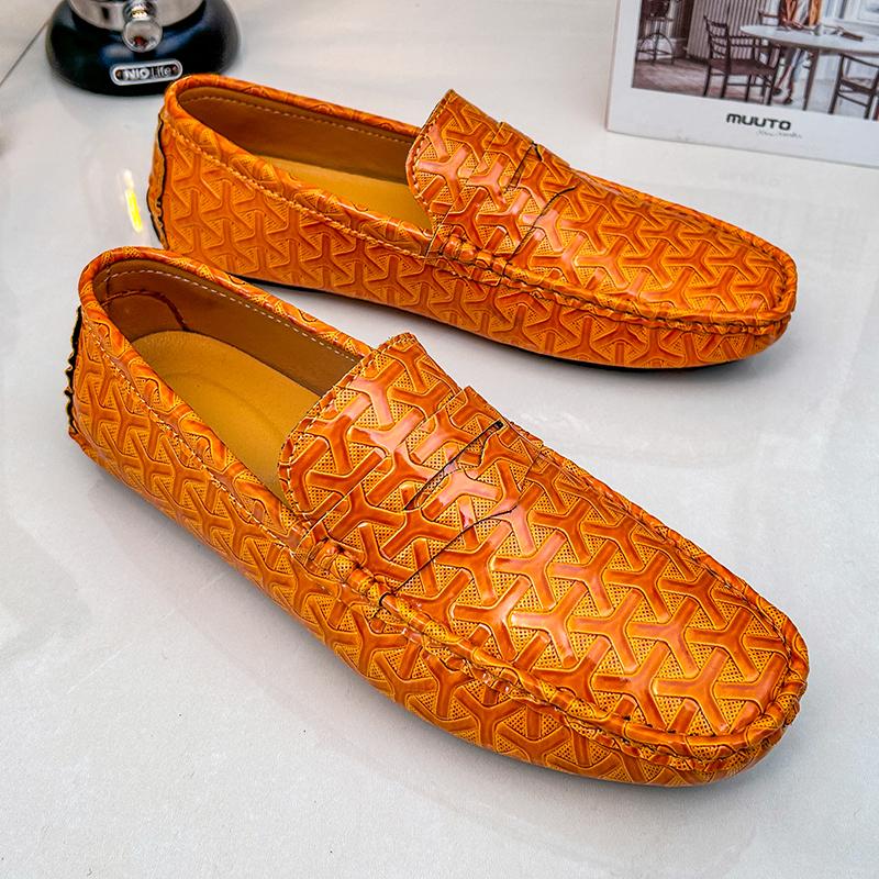 Herren Mokassins Loafer Fahrschuhe Komfort Leder Ballerinas Lässige Slipper Übergröße Farbe Partyschuhe für Herren