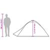 Dome Camping Tent for 4 Persons Grey and Orange Waterproof