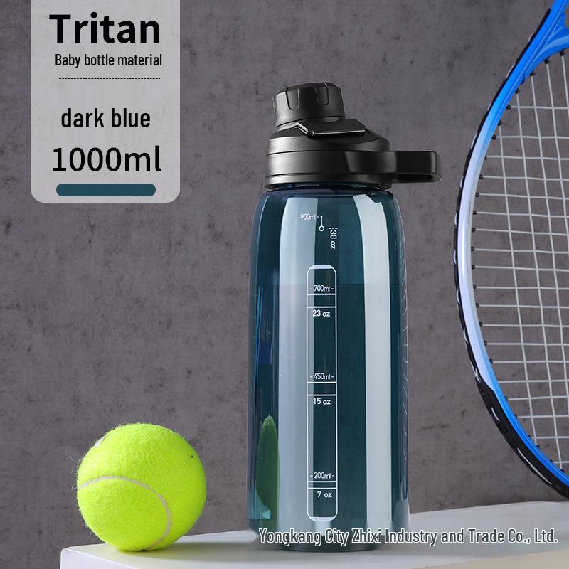 Tritan Large Capacity Portable Sports Water Bottle with Straw - Stylish Plastic Cup for Adults.