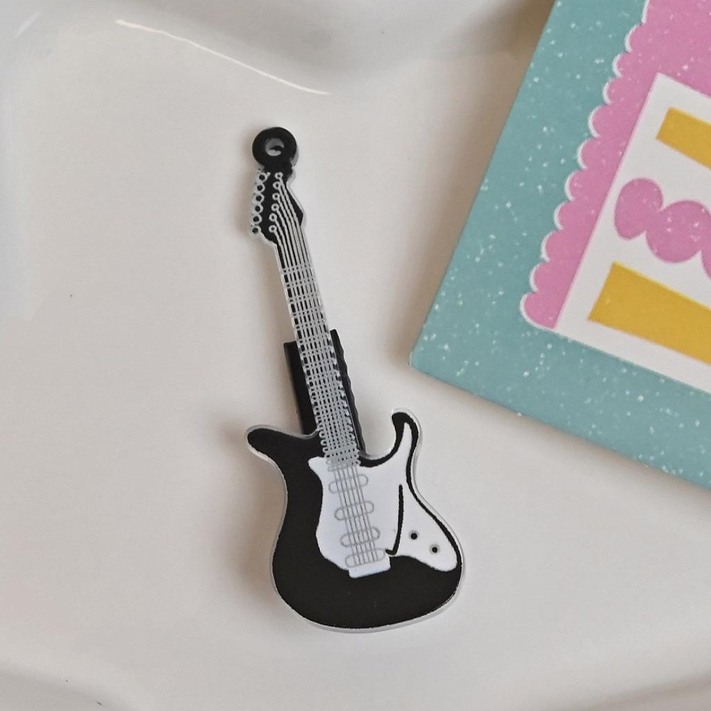 Hair Clip Guitar 2000s Stylish Bass Flat Clip Balletcore Hairpin Guitar Elegant Hair Clip for Bunches