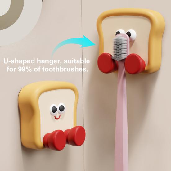 1/2/3Pcs Cartoon Toast Door Knob Stopper Wall Protector Self-Adhesive Silicone Door Stops Shock Absorbing Door Handle Anti-collision Pad Wall Bumper