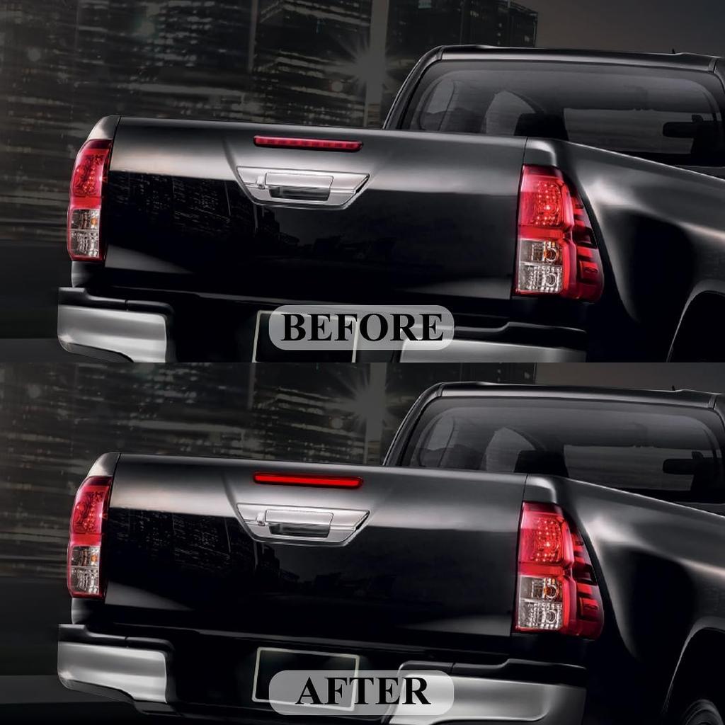 Third Brake Lights For Toyota Hilux Revo 2015 2016 2017 2018 High Mount Brake Light Red Lens Rear Bumper Reflector For Hilux Tailgate Stop Lamp