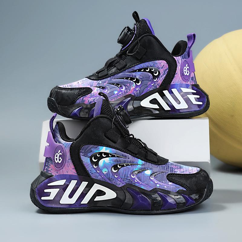 Children's shoes Boys' basketball shoes Autumn and winter new girls' running shoes Fleece warm cotton shoes Waterproof sports shoes