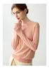 Women's Soft Skin-Friendly Pure Wool Round Neck Pullover Sweater – Gentle Style, Long Sleeve
