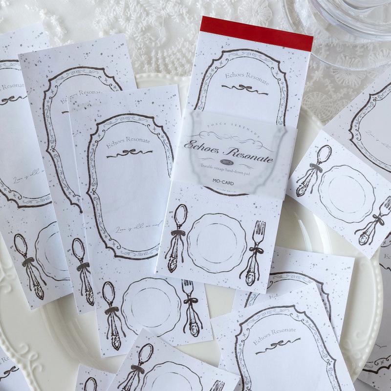 Mò Mò Tosca Serenade Retro Sticky Notes - Hand-drawn DIY Journaling Pads