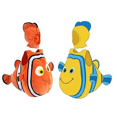Toddler Clown Fish Role Play Costume Cute Baby Adventure Holiday Performance Costume Halloween Party Dress Up Hooded Set